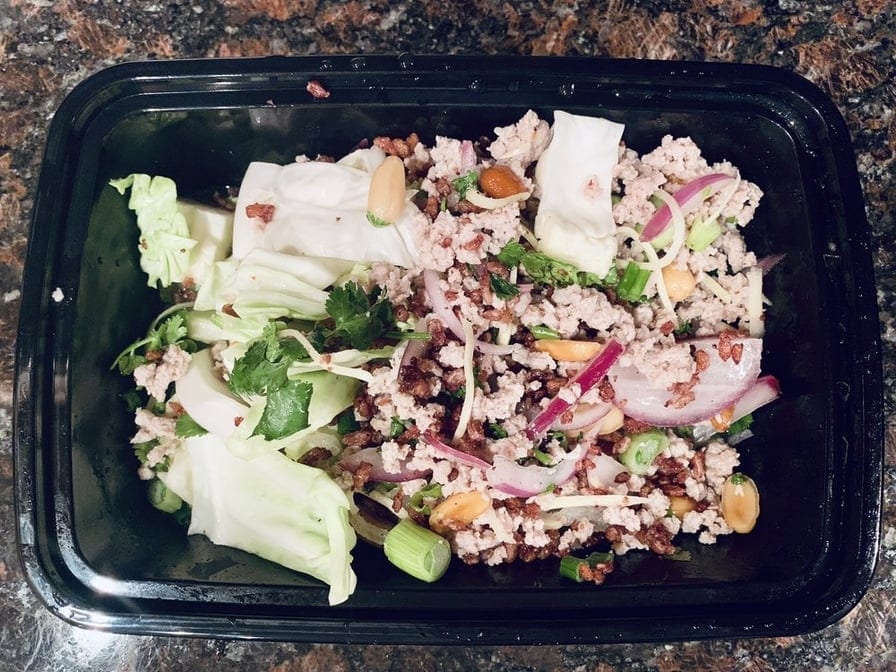 Tofu Crispy Brown Rice Salad.