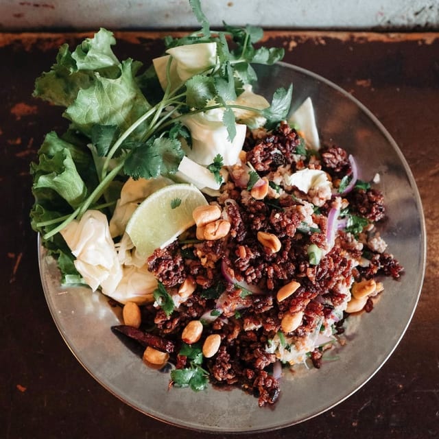 Nam Sod Crispy Rice Salad.