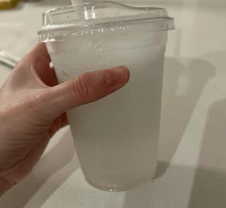 Young Coconut Juice Slushy.