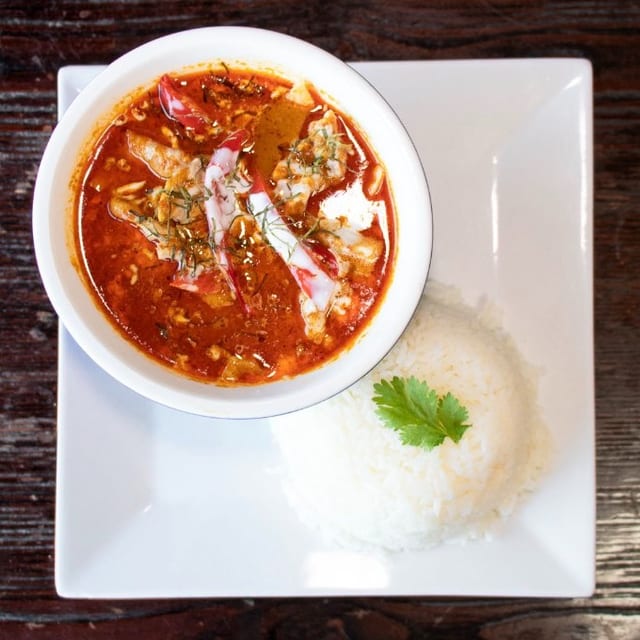 Panang Curry with Rice.