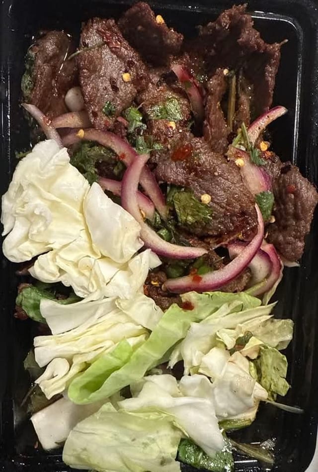 Spicy Beef Salad.